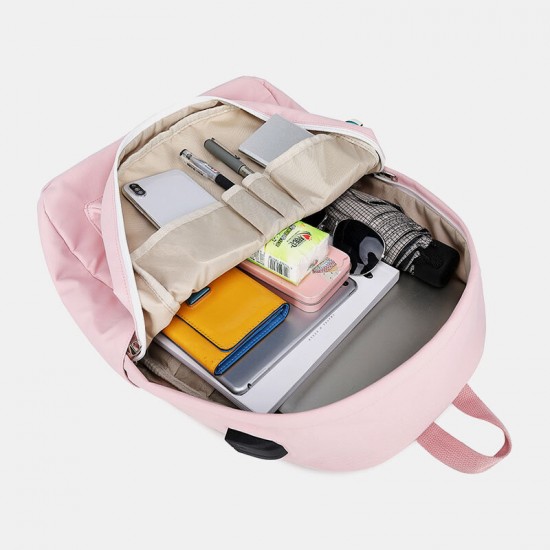 Women Fashion Large Capacity Backpack With USB Charging Port Women Fashion Large Capacity Backpack With USB Charging Port