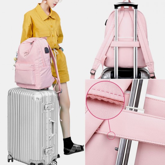 Women Fashion Large Capacity Backpack With USB Charging Port Women Fashion Large Capacity Backpack With USB Charging Port