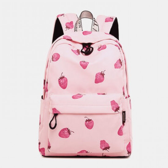 Strawberry Pattern Light Weight School Bookbag 15.6'' Laptop Backpack Rucksack Daypack Strawberry Pattern Light Weight School Bookbag 15.6'' Laptop Backpack Rucksack Daypack