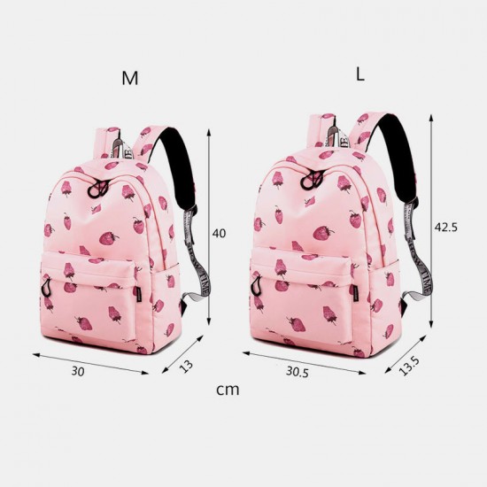 Strawberry Pattern Light Weight School Bookbag 15.6'' Laptop Backpack Rucksack Daypack Strawberry Pattern Light Weight School Bookbag 15.6'' Laptop Backpack Rucksack Daypack
