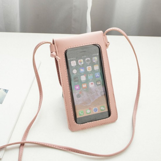 Women Casual Solid Hollow Out Touch Screen 6.3 inch Phone Bag Shoulder Bag Crossbody Bag Women Casual Solid Hollow Out Touch Screen 6.3 inch Phone Bag Shoulder Bag Crossbody Bag