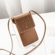 Women Casual Solid Hollow Out Touch Screen 6.3 inch Phone Bag Shoulder Bag Crossbody Bag Women Casual Solid Hollow Out Touch Screen 6.3 inch Phone Bag Shoulder Bag Crossbody Bag