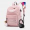 Women Large Capacity Casual Travel Outdoor Student School Bag With USB Charging Wear-resistance Backpack