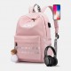 Women Large Capacity Casual Travel Outdoor Student School Bag With USB Charging Wear-resistance Backpack Women Large Capacity Casual Travel Outdoor Student School Bag With USB Charging Wear-resistance Backpack