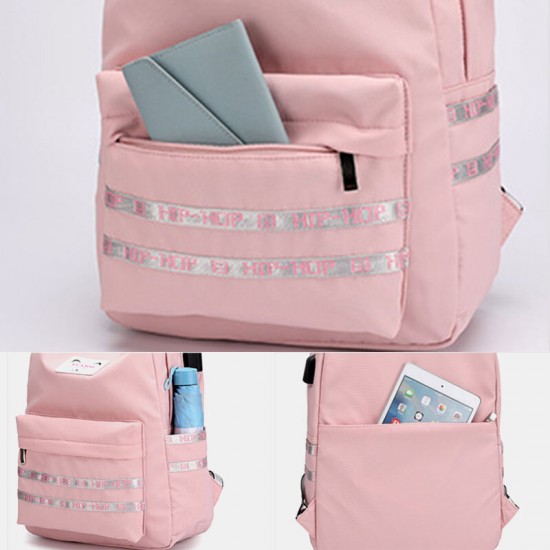 Women Large Capacity Casual Travel Outdoor Student School Bag With USB Charging Wear-resistance Backpack Women Large Capacity Casual Travel Outdoor Student School Bag With USB Charging Wear-resistance Backpack