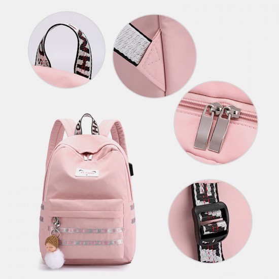 Women Large Capacity Casual Travel Outdoor Student School Bag With USB Charging Wear-resistance Backpack Women Large Capacity Casual Travel Outdoor Student School Bag With USB Charging Wear-resistance Backpack