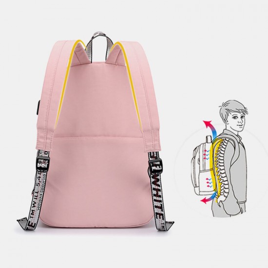 Women Large Capacity Casual Travel Outdoor Student School Bag With USB Charging Wear-resistance Backpack Women Large Capacity Casual Travel Outdoor Student School Bag With USB Charging Wear-resistance Backpack