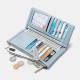 Women 13 Card Slots Bifold Flower Printed Long Wallet Clutches Bag Women 13 Card Slots Bifold Flower Printed Long Wallet Clutches Bag