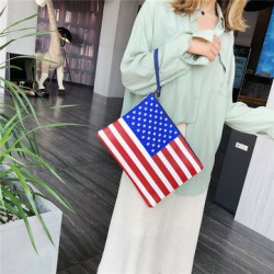 Fashion American Flag Independence Day Personality Clutches Bag Handbag Envelope Bag