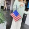 Fashion American Flag Independence Day Personality Clutches Bag Handbag Envelope Bag