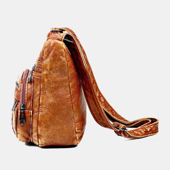 Women Rivet Multi-pocket Middle-aged Vintage Crossbody Bag Shoulder Bag Women Rivet Multi-pocket Middle-aged Vintage Crossbody Bag Shoulder Bag
