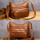Women Rivet Multi-pocket Middle-aged Vintage Crossbody Bag Shoulder Bag Women Rivet Multi-pocket Middle-aged Vintage Crossbody Bag Shoulder Bag
