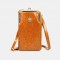 Women 9 Card Slots 6.3 Inch Phone Bag Solid Crossbody Bag