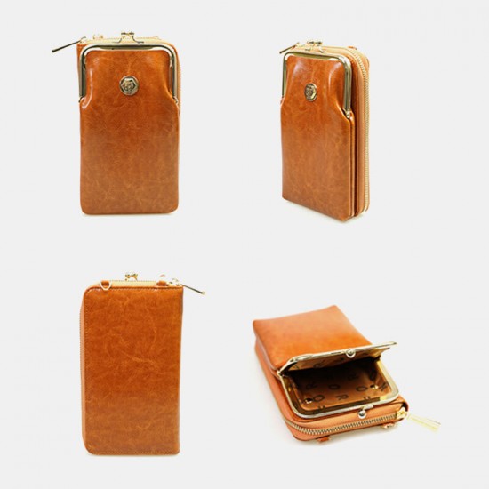 Women 9 Card Slots 6.3 Inch Phone Bag Solid Crossbody Bag Women 9 Card Slots 6.3 Inch Phone Bag Solid Crossbody Bag