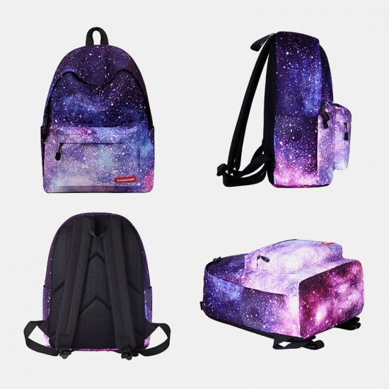Women 3Pcs Galaxy Printed School Backpack Meal Bag Pencil Case Women 3Pcs Galaxy Printed School Backpack Meal Bag Pencil Case