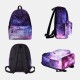 Women 3Pcs Galaxy Printed School Backpack Meal Bag Pencil Case Women 3Pcs Galaxy Printed School Backpack Meal Bag Pencil Case