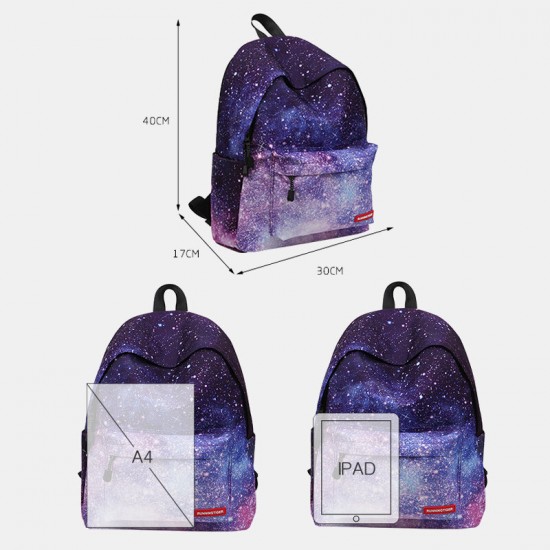Women 3Pcs Galaxy Printed School Backpack Meal Bag Pencil Case Women 3Pcs Galaxy Printed School Backpack Meal Bag Pencil Case