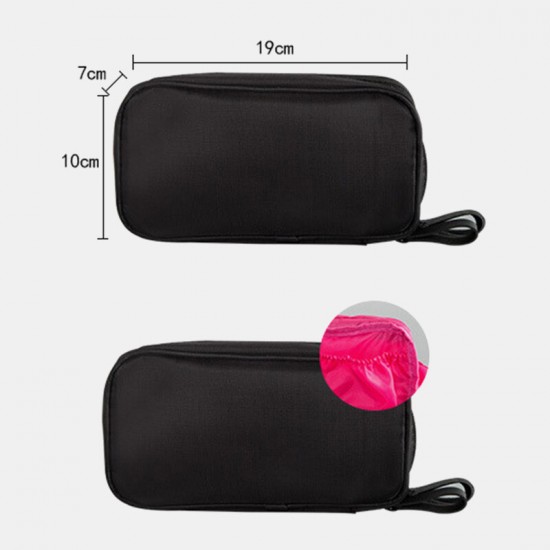 Women Waterproof Double Zipper Two Layers Large Capacity Storage Bag Clutch Cosmetic Bag Women Waterproof Double Zipper Two Layers Large Capacity Storage Bag Clutch Cosmetic Bag