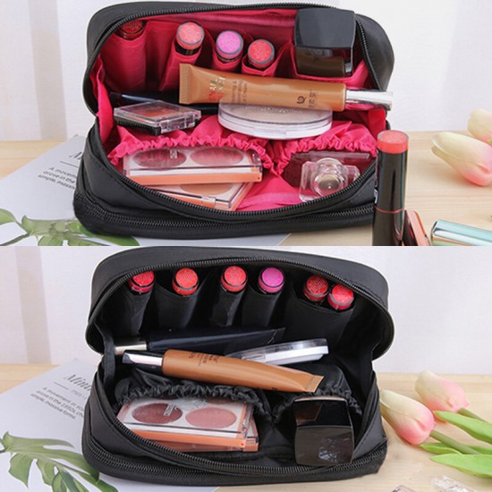 Women Waterproof Double Zipper Two Layers Large Capacity Storage Bag Clutch Cosmetic Bag Women Waterproof Double Zipper Two Layers Large Capacity Storage Bag Clutch Cosmetic Bag