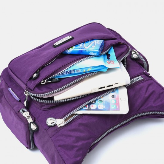 Women Waterproof Multi-pocket Solid Casual Crossbody Bag Shoulder Bag Women Waterproof Multi-pocket Solid Casual Crossbody Bag Shoulder Bag