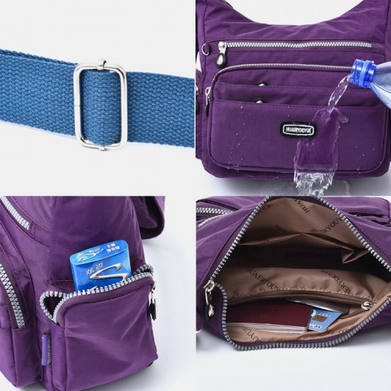 Women Waterproof Multi-pocket Solid Casual Crossbody Bag Shoulder Bag Women Waterproof Multi-pocket Solid Casual Crossbody Bag Shoulder Bag