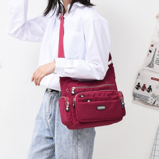 Women Waterproof Multi-pocket Solid Casual Crossbody Bag Shoulder Bag Women Waterproof Multi-pocket Solid Casual Crossbody Bag Shoulder Bag