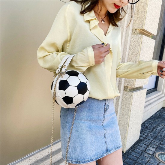 Women Unique Design Basketball Football Look Mini Round Bag Hangbag Fashion Adjustable Shoulder Bag Cross Body Bag Women Unique Design Basketball Football Look Mini Round Bag Hangbag Fashion Adjustable Shoulder Bag Cross Body Bag