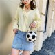 Women Unique Design Basketball Football Look Mini Round Bag Hangbag Fashion Adjustable Shoulder Bag Cross Body Bag Women Unique Design Basketball Football Look Mini Round Bag Hangbag Fashion Adjustable Shoulder Bag Cross Body Bag