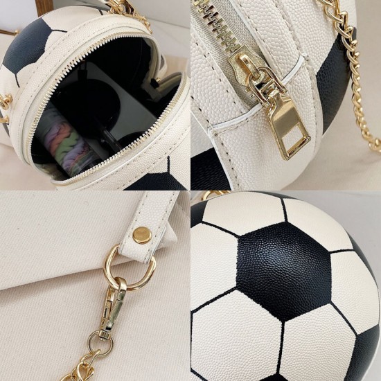 Women Unique Design Basketball Football Look Mini Round Bag Hangbag Fashion Adjustable Shoulder Bag Cross Body Bag Women Unique Design Basketball Football Look Mini Round Bag Hangbag Fashion Adjustable Shoulder Bag Cross Body Bag