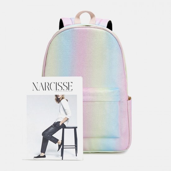 Women 3PcsSuits Large Capacity Waterproof Color Gradients Backpack Schoolbag Women 3PcsSuits Large Capacity Waterproof Color Gradients Backpack Schoolbag
