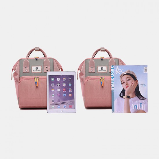Women Oxford Patchwork Waterproof Anti theft Mommy Handbag Shoulder Bag Backpack Women Oxford Patchwork Waterproof Anti theft Mommy Handbag Shoulder Bag Backpack