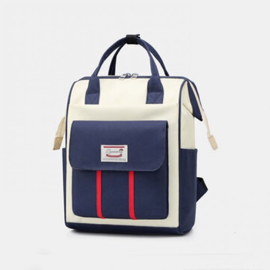Women Oxford Patchwork Waterproof Anti theft Mommy Handbag Shoulder Bag Backpack Women Oxford Patchwork Waterproof Anti theft Mommy Handbag Shoulder Bag Backpack