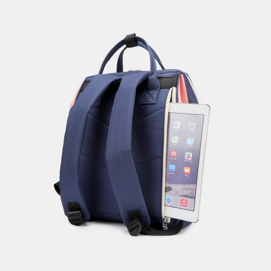 Women Oxford Patchwork Waterproof Anti theft Mommy Handbag Shoulder Bag Backpack Women Oxford Patchwork Waterproof Anti theft Mommy Handbag Shoulder Bag Backpack