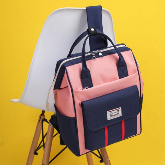 Women Oxford Patchwork Waterproof Anti theft Mommy Handbag Shoulder Bag Backpack Women Oxford Patchwork Waterproof Anti theft Mommy Handbag Shoulder Bag Backpack