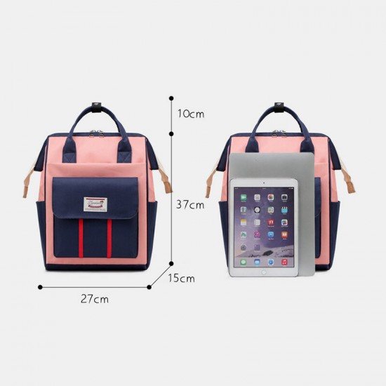 Women Oxford Patchwork Waterproof Anti theft Mommy Handbag Shoulder Bag Backpack Women Oxford Patchwork Waterproof Anti theft Mommy Handbag Shoulder Bag Backpack