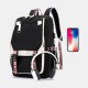 Women Printing USB Charging Large Capacity Backpack Student School Bag Women Printing USB Charging Large Capacity Backpack Student School Bag