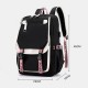 Women Printing USB Charging Large Capacity Backpack Student School Bag Women Printing USB Charging Large Capacity Backpack Student School Bag