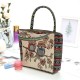 Women Colored Owl Floral Printed Pattern Patchwork Retro Large Capacity Tote Handbag Women Colored Owl Floral Printed Pattern Patchwork Retro Large Capacity Tote Handbag
