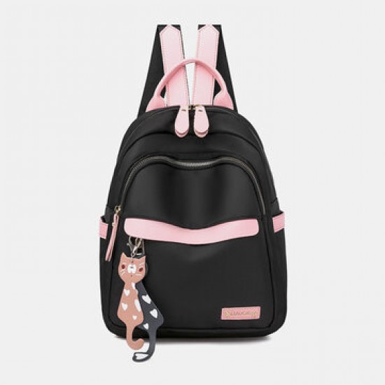 Women Oxford Waterproof Cartoon Multi-carry Patchwork Casual Backpack Women Oxford Waterproof Cartoon Multi-carry Patchwork Casual Backpack