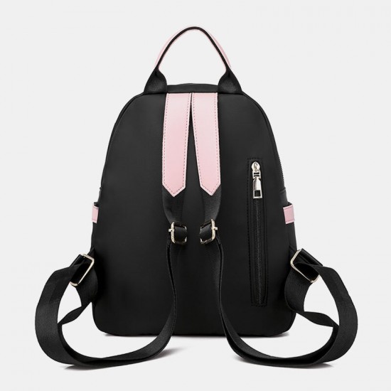 Women Oxford Waterproof Cartoon Multi-carry Patchwork Casual Backpack Women Oxford Waterproof Cartoon Multi-carry Patchwork Casual Backpack