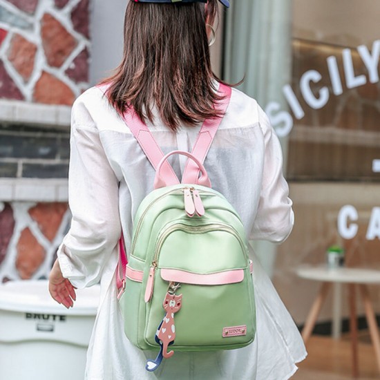 Women Oxford Waterproof Cartoon Multi-carry Patchwork Casual Backpack Women Oxford Waterproof Cartoon Multi-carry Patchwork Casual Backpack