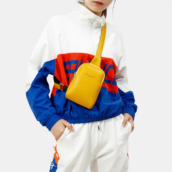 Women 4 Card Slots 6.5 Inch Phone Holder Solid Casual Chest Bag Crossbody Bag Women 4 Card Slots 6.5 Inch Phone Holder Solid Casual Chest Bag Crossbody Bag