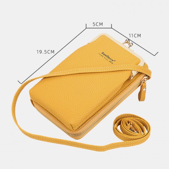 Baellerry Women Lychee Pattern 6 Card Slots 6.5 Inch Phone Bag Crossbody Bag Baellerry Women Lychee Pattern 6 Card Slots 6.5 Inch Phone Bag Crossbody Bag