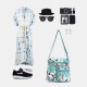 Angel Kiss Women PU Leather Multicolor Printing Waterproof Multi-pocket Anti-theft Crossbody Bag Shoulder Bag Angel Kiss Women PU Leather Multicolor Printing Waterproof Multi-pocket Anti-theft Crossbody Bag Shoulder Bag