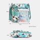 Angel Kiss Women PU Leather Multicolor Printing Waterproof Multi-pocket Anti-theft Crossbody Bag Shoulder Bag Angel Kiss Women PU Leather Multicolor Printing Waterproof Multi-pocket Anti-theft Crossbody Bag Shoulder Bag
