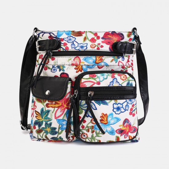 Angel Kiss Women PU Leather Multicolor Printing Waterproof Multi-pocket Anti-theft Crossbody Bag Shoulder Bag Angel Kiss Women PU Leather Multicolor Printing Waterproof Multi-pocket Anti-theft Crossbody Bag Shoulder Bag