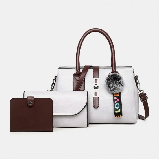 Women 3PCS PU Leather Multi-Layers Ladies Bags Casual Business Handbag Crossbody Bag Women 3PCS PU Leather Multi-Layers Ladies Bags Casual Business Handbag Crossbody Bag