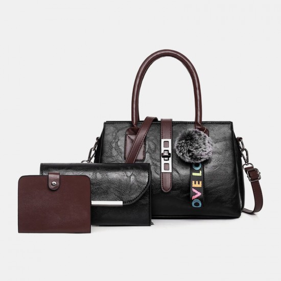 Women 3PCS PU Leather Multi-Layers Ladies Bags Casual Business Handbag Crossbody Bag Women 3PCS PU Leather Multi-Layers Ladies Bags Casual Business Handbag Crossbody Bag