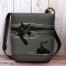 Women Felt Stripe Pattern Three-dimensional Vision Cat Print Shoulder Bag Crossbody Bag