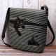 Women Felt Stripe Pattern Three-dimensional Vision Cat Print Shoulder Bag Crossbody Bag Women Felt Stripe Pattern Three-dimensional Vision Cat Print Shoulder Bag Crossbody Bag